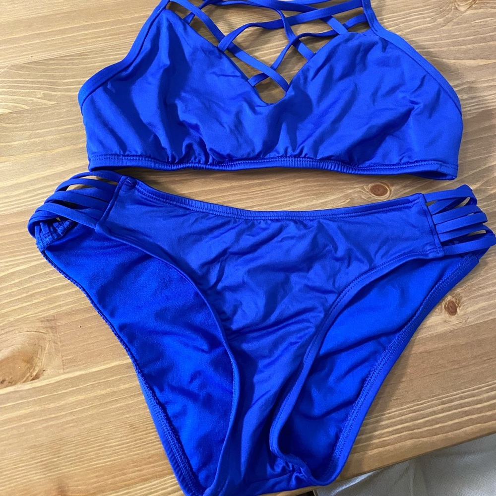 Blue bikini